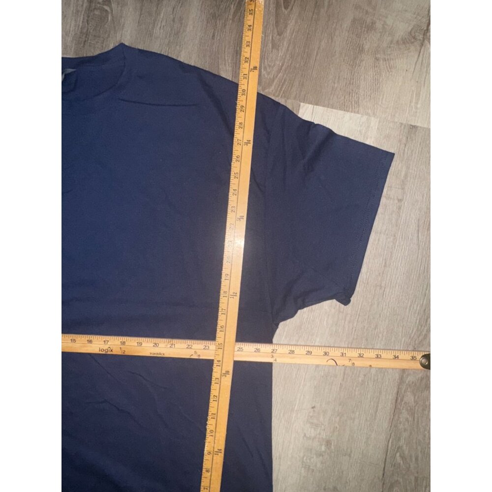 Gildan Ultra Cotton T-Shirt 3XL Navy Blue Short Sleeve Crew Neck - Picture 7 of 7